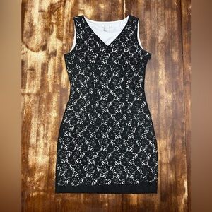 Pure Alfred Sung Black Lace Midi Dress.